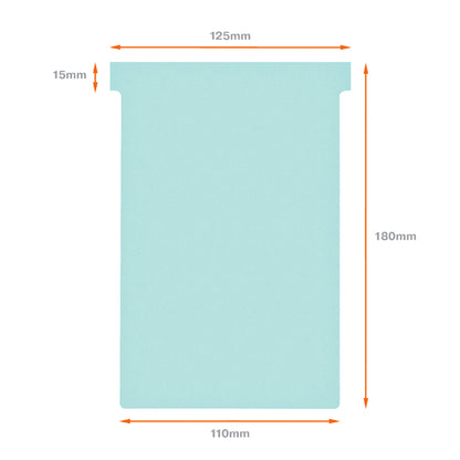Planbord T-Kaart Nobo Nr 4 112mm Blauw, set van 100 stuks - 3