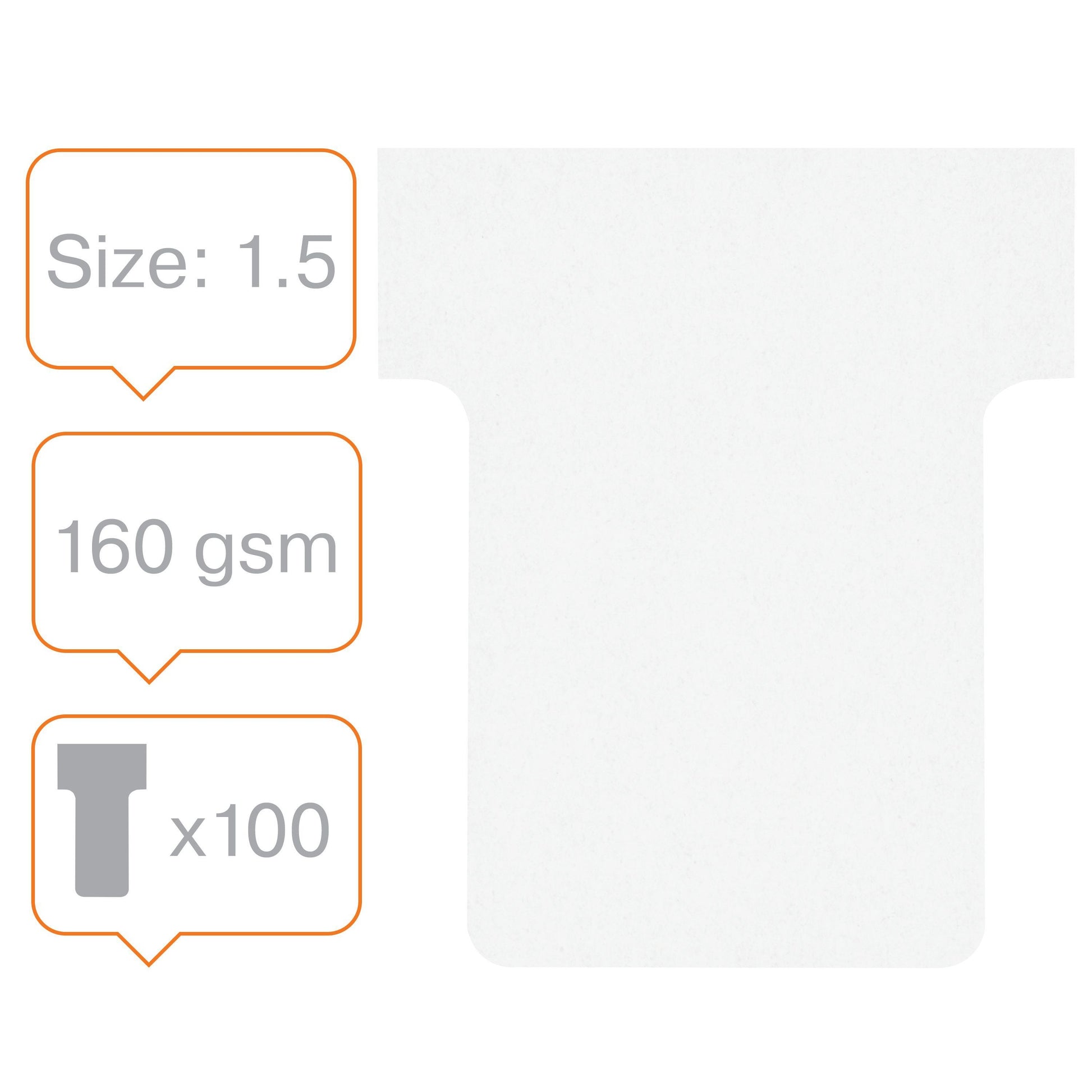 Planbord T-Kaart Nobo Nr 1.5 Wit, 36mm breed, pak 100 stuks - 3
