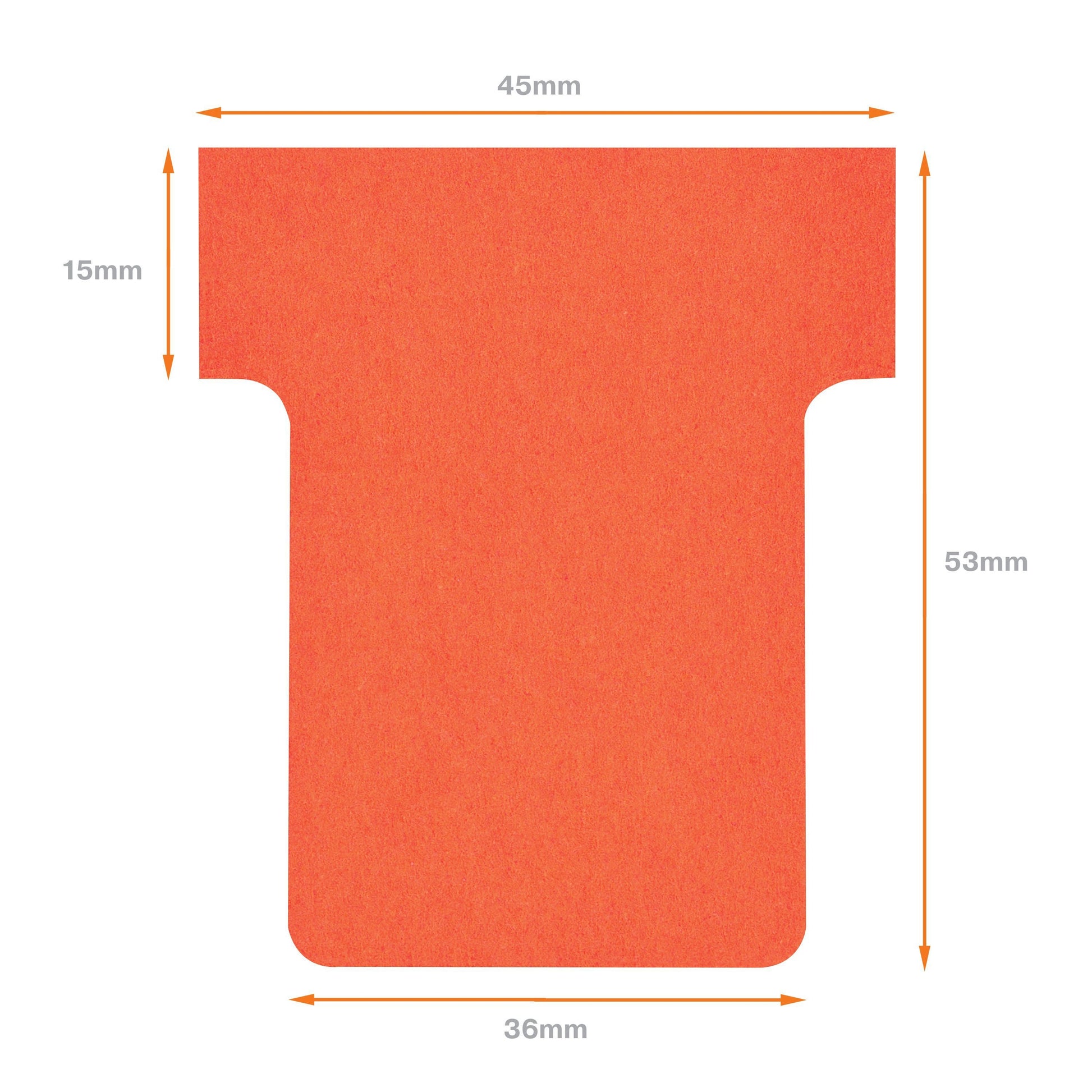 Planbord T-Kaart Nobo Nr 1.5 Rood, 36mm breed, pak 100 stuks - 5