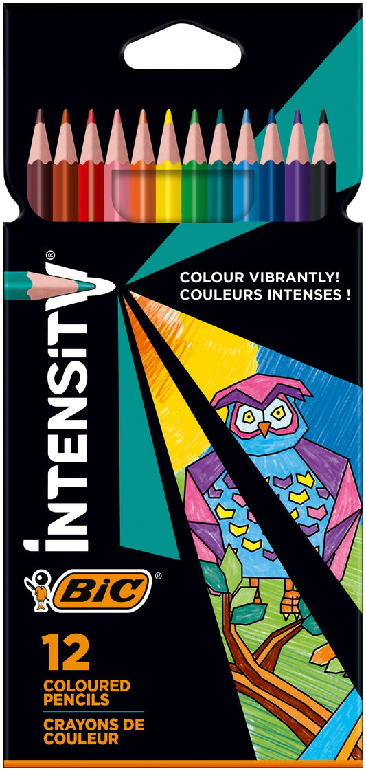Bic Intensity Kleurpotlood Set, 12 Vrolijke Kleuren