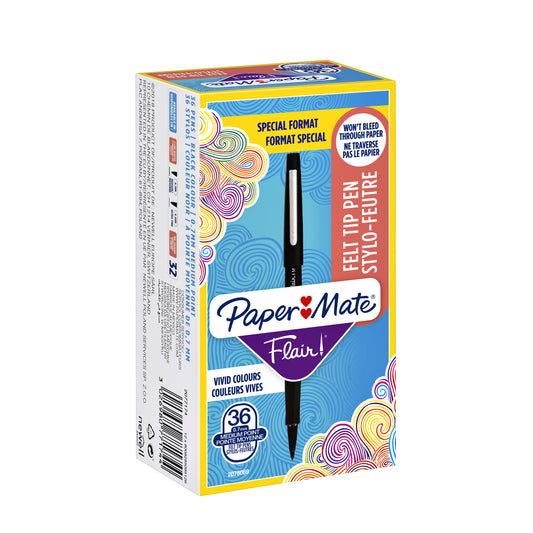 Fineliner Papermate Flair Original M Zwart