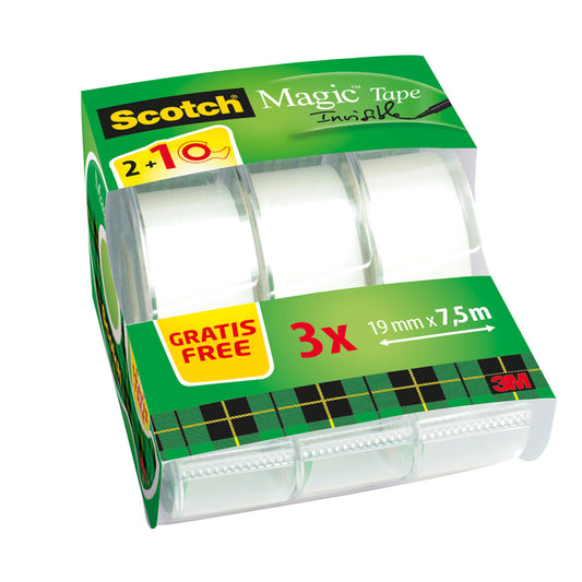 Plakband Scotch Magic 810 19mmx7.5m, mat, 2+1 disp