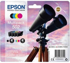 Epson 502 T02V6 Kleur Inktcartridge + 3 kleuren - Origineel, tot 210 pagina's