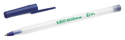 Balpen Bic Ecolutions Round Stic M Blauw 1,0mm - 3