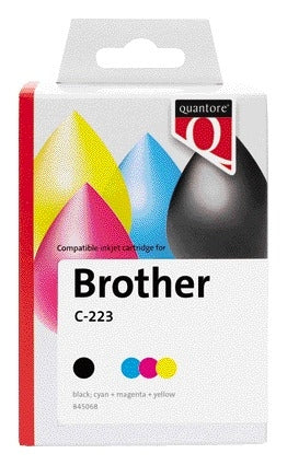 Inktcartridge Quantore Brother LC-223 zwart + 3 kleuren