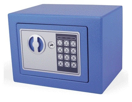 Pavo Elektronische Mini Kluis 230x170x170mm met Noodsleutel, Blauw - 4