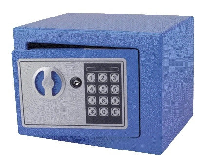 Pavo Elektronische Mini Kluis 230x170x170mm met Noodsleutel, Blauw - 2