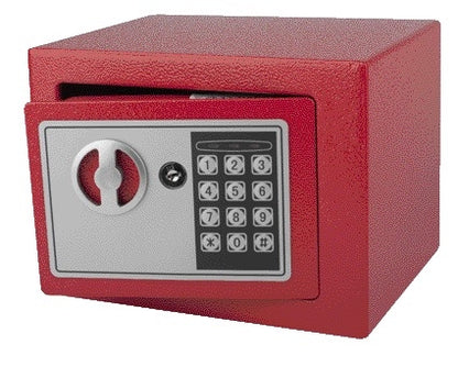 Elektronische Mini Kluis rood 230x170x170mm met cijfercode - 2