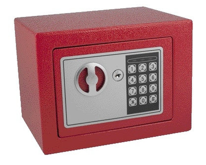 Elektronische Mini Kluis rood 230x170x170mm met cijfercode