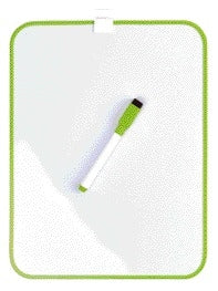 Desq Whiteboard 21,5x28cm met Marker en Groene Profiel