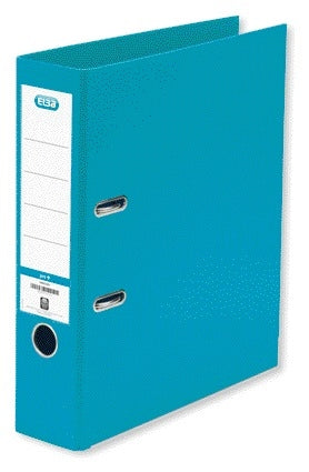 Elba Smart A4 80mm PP Turquoise Ordner met Insteekvenster