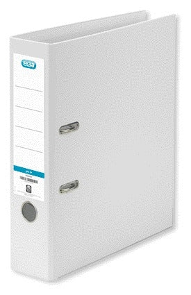 Elba Smart A4 80mm PP Ordner Wit met hefboommechaniek en insteekvenster
