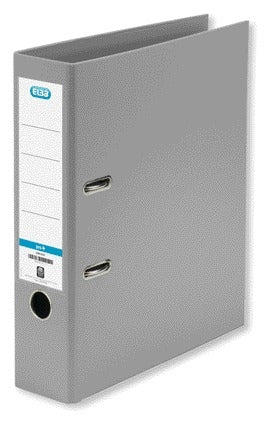 Elba Smart A4 80mm PP Ordner Grijs met hefboommechaniek en insteekvenster