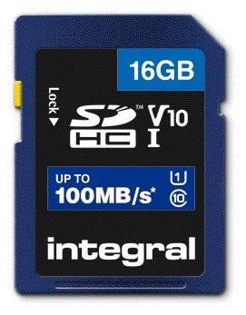 Integral SDHC V10 16GB High Speed geheugenkaart