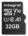 Integral MicroSDHC V10 32GB Geheugenkaart met SD-adapter