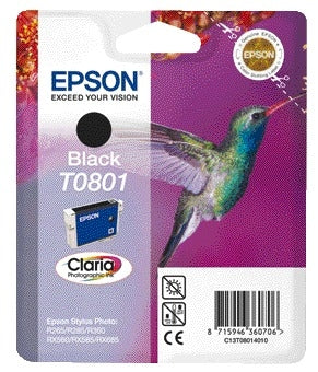Epson T0801 Zwart Inktcartridge voor Betrouwbare Documentafdrukken