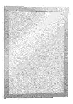Zelfklevend infokader A3 zilvergrijs, magnetisch, 2 stuks