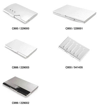 Aluminium visitekaartdoos 2-vaks, 100x60x10mm - 2