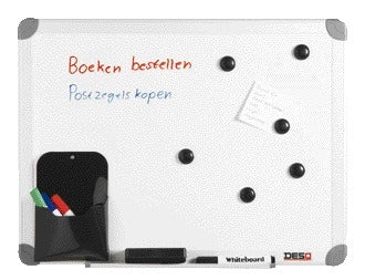 Whiteboard Desq 60x90cm in Kunststof Draagkoffer