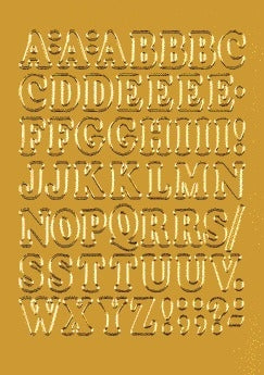 HERMA Goudfolie letters A-Z, 12mm, 50 stuks