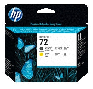 HP 72 Geel + Mat Zwart Printkop C9384A voor HP Printers