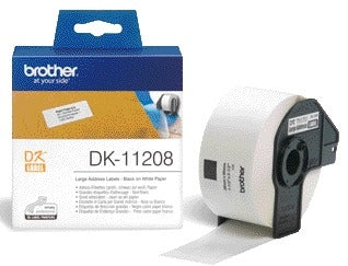Brother DK-11208 Adreslabels 38x90mm, Wit, 400 Stuks