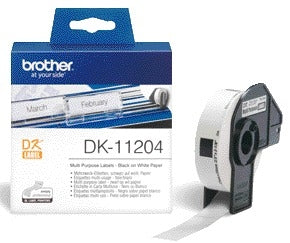 Brother DK-11204 17mm x 54mm Witte Labels, Rol