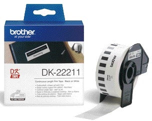 Brother DK-22211 Folielabels 29mm x 15,24m, Wit