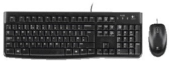 Logitech MK120 USB toetsenbord + muis, spatwaterdicht zwart