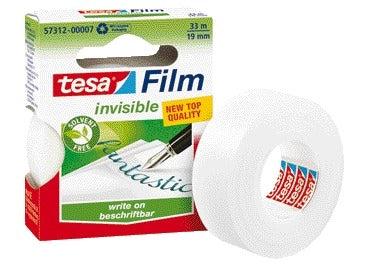 Tesafilm Invisible 33mx19mm voor onopvallend plakken en herstellen