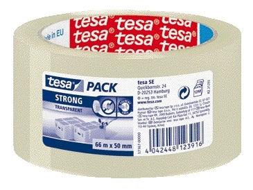 Verpakkingstape Tesa Strong 66mx50mm polypropyleen bruin