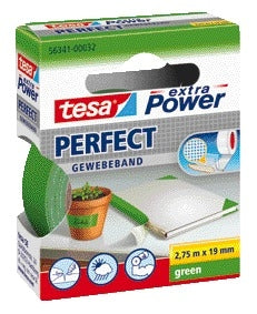 Textieltape Tesa Perfect 2,75m x 19mm, groen