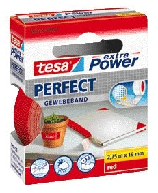 Rood textieltape tesa Perfect 2.75mx19mm