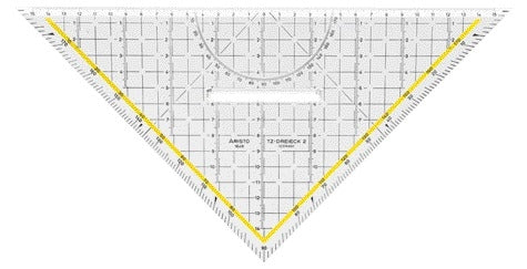 Aristo 1648/2 Geodriehoek met greep, 325mm
