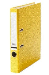Ordner Qbasic A4 50mm Geel met kartonnen omslag en metalen grijpgat