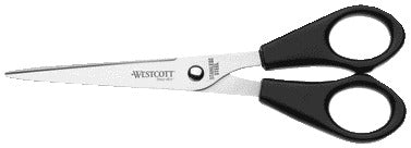 Kantoorschaar Westcott 155mm roestvrij staal met kunststof handgreep