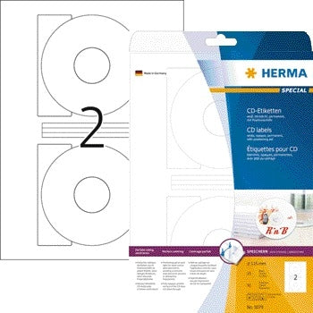 Herma CD-opaqua-etiket 5079, 116mm, 50stuks