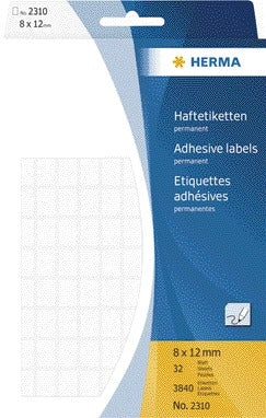 Herma 2310 8x12mm witte etiketten voor labeling (3840 stuks)