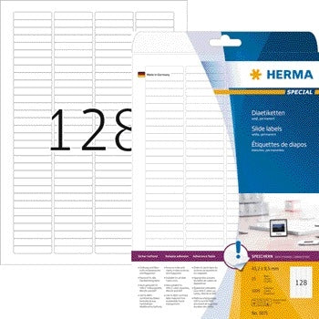 Herma 5071 Witte dia-etiketten 43.2x8.5mm, 3200 stuks