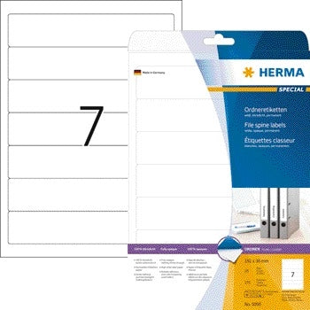 Herma 5090 smal 38x192mm zelfklevend wit rugetiket