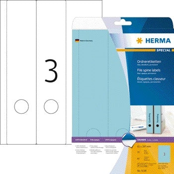 Herma 5090 smal 38x192mm zelfklevend wit rugetiket - 3