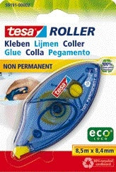 Tesa Eco Lijmroller niet-permanent, 8,4mm breed