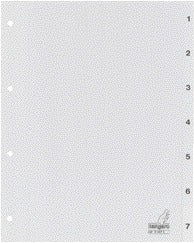 Kangaro G407C A4 4-Ringen PP Tabbladen, 7 Dlg, Grijs, Zwart Gekleurd