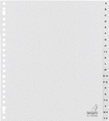 Kangaro G420AZMB A4 23-Ringen PP Tabbladen, A-Z, Grijs, 20 Dlg