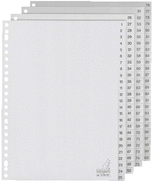 Kangaro G4100CM A4 23-Ringen PP Tabbladen, 100 Dlg, Zwart Bedrukt