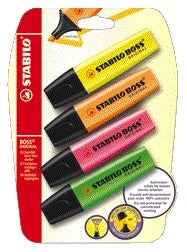 Stabilo Boss Pastel Set 70/4 met 4 kleuren