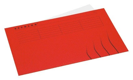 Secolor Folio map Rood, met bedrukking en kleurcodering