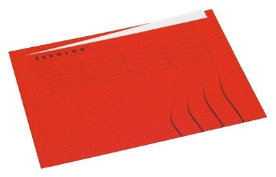 Vouwmap Secolor A4 ongelijk Rood