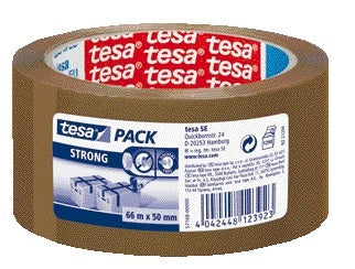 Verpakkingstape Tesa Strong 66mx50mm bruin