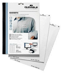 Zelfklevende Naambadge Etiket 40x75mm Wit Durable 8334
